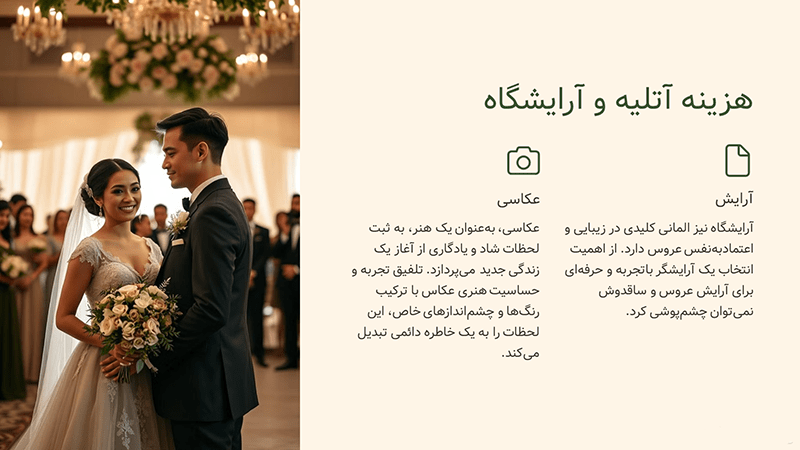 قیمت تشریفات عروسی