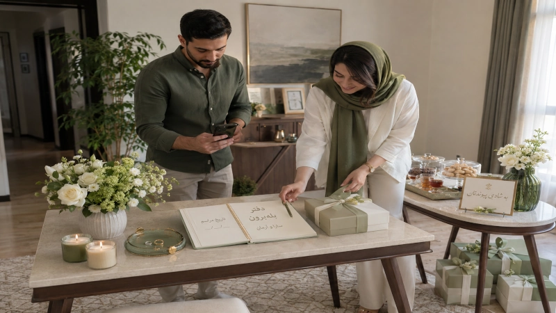 تزئینات میز بله برون