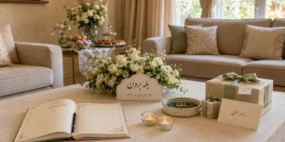 چیدمان میز بله‌ برون